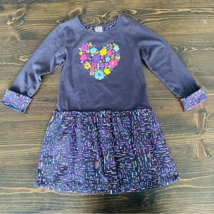 Girls Tangerine Sky Navy Heart Dress Size 6